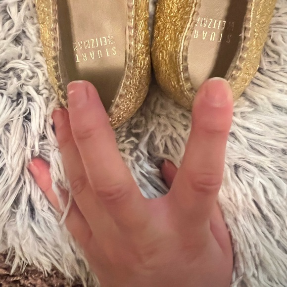 Stuart Weitzman gold leather espadrilles - Picture 5 of 8